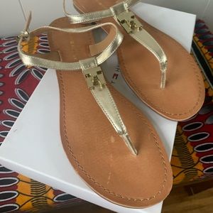 Tommy Hilfiger Gold Sandals New in Box